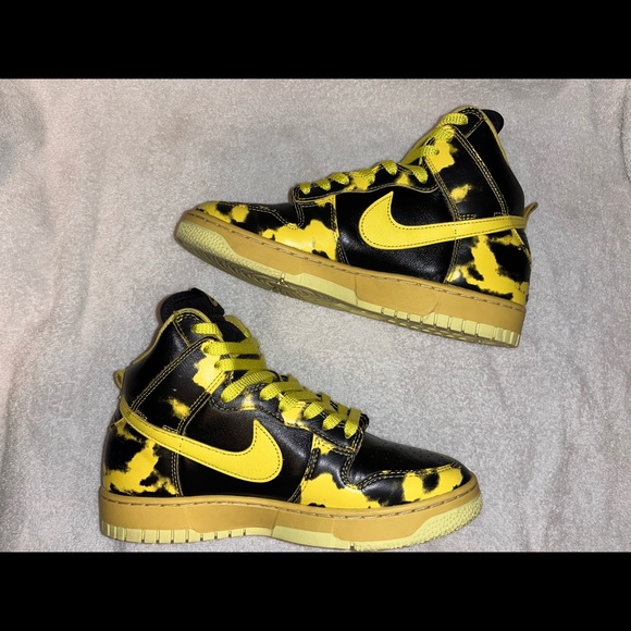 Nike Dunk High 1985 Yellow Acid Wash US Size 8M - Picture 4 of 11
